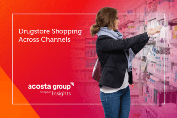 Drugstore Shopping Across Channels - Acosta Group Shopper Insights - Image of woman shopping in drug store